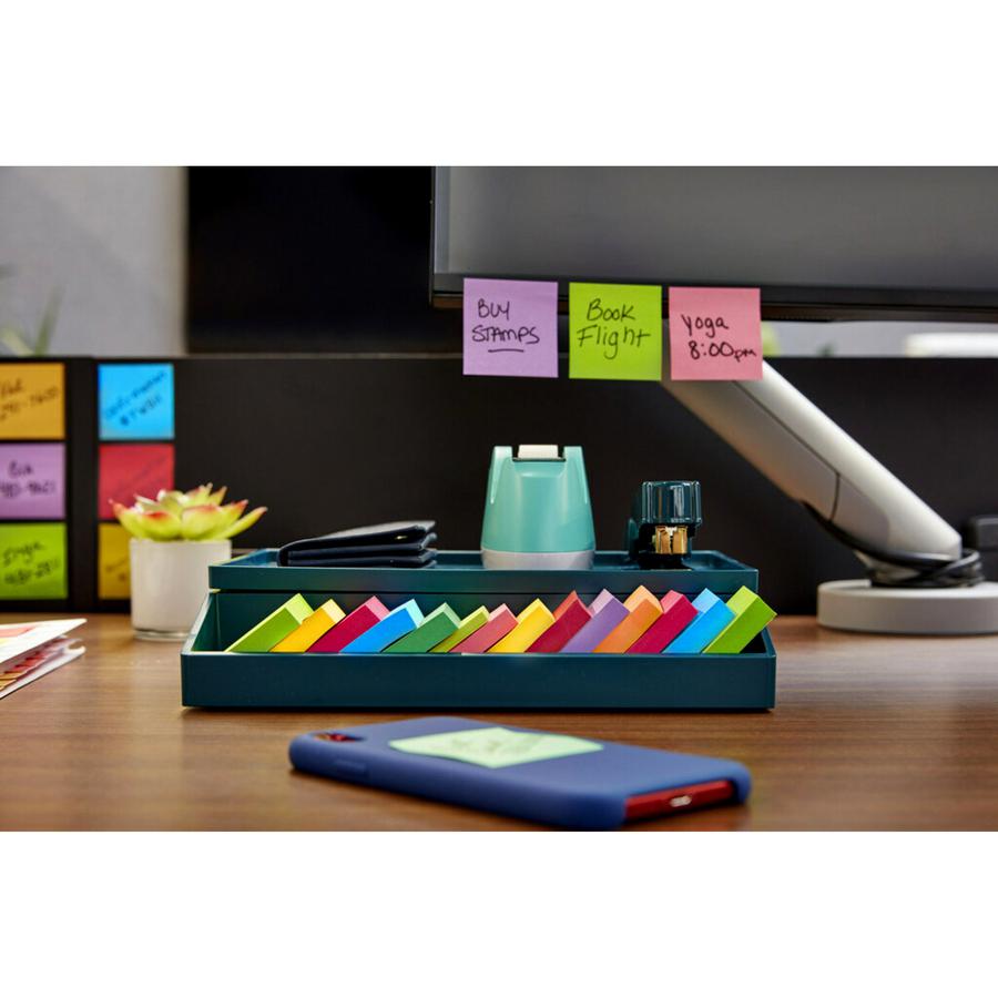 Post-it&reg; Super Sticky Notes - Energy Boost Color Collection - 2" Flag/Note Width x 2" Flag/Note Length - Square - 90 Sheets per Pad - Multicolor - Paper - Super Sticky, Adhesive, Recyclable, Resid. Picture 2