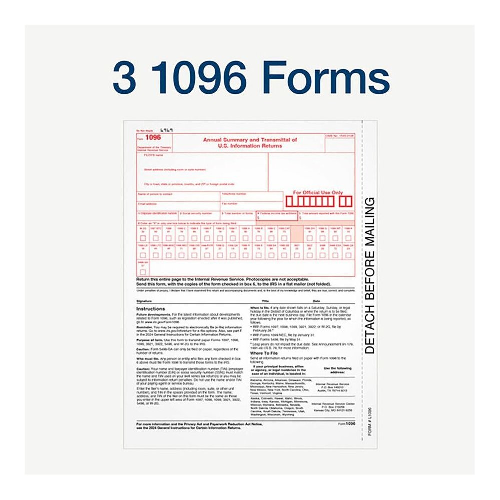 TOPS 5-part 1099-NEC Tax Forms - 5 Part - White - 24 / Pack. Picture 9