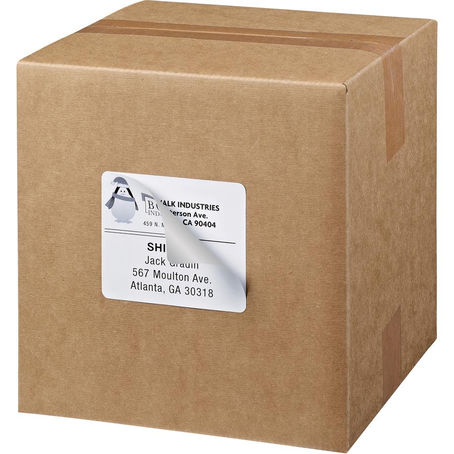 Avery&reg; Shipping Labels, Sure Feed, 3-1/3" x 4" , 60 White Labels (15264) - 3 21/64" Widthss x 4" Length - Permanent Adhesive - Rectangle - Inkjet, Laser - Matte - White - Paper - 6 / Sheet - 10 To. Picture 4