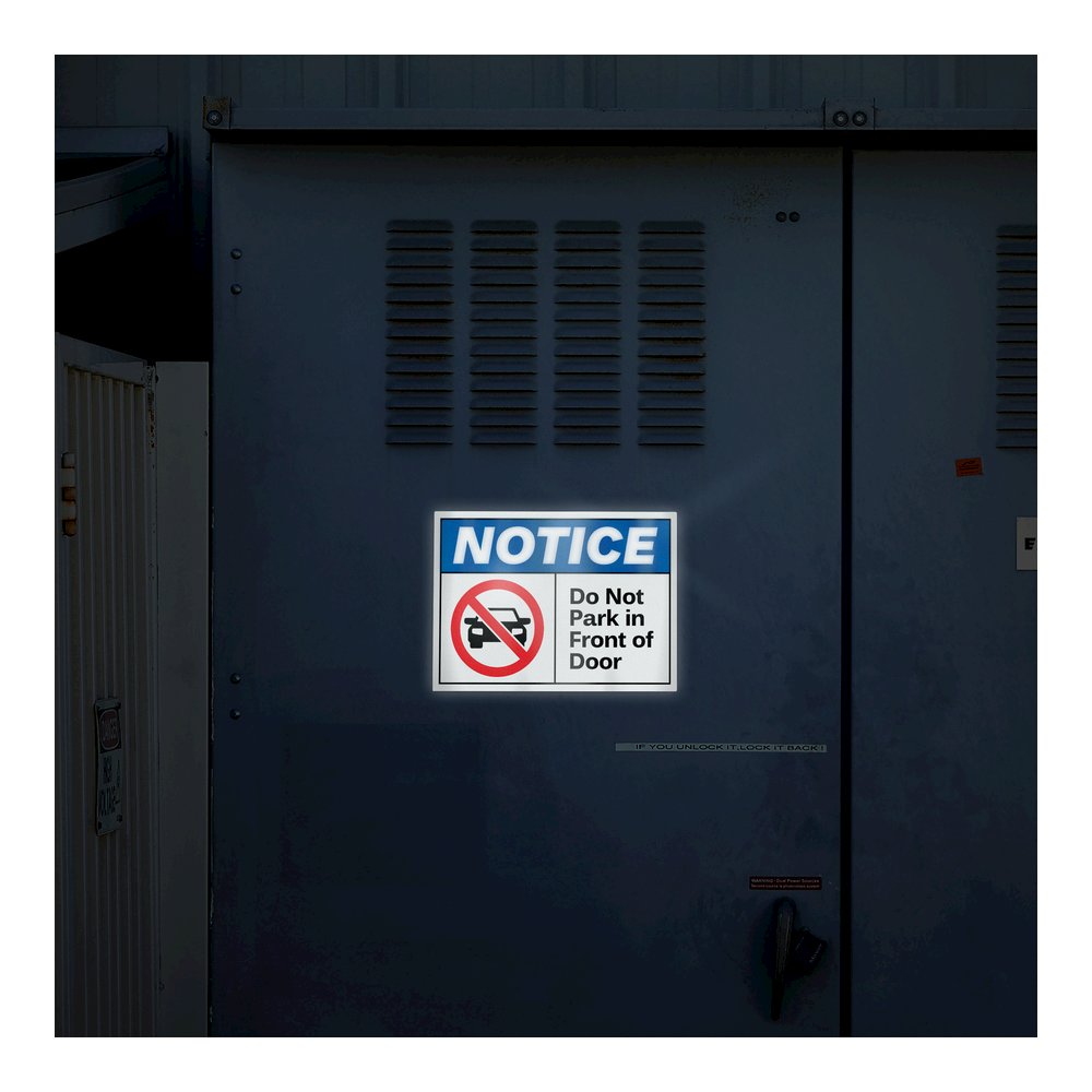 Avery&reg; Reflective Sign Labels - 7" Width x 10" Length - Permanent Adhesive - Rectangle - Laser - Silver - Film - Water Resistant - 1 / Sheet - 10 Total Sheets - 10 Total Label(s) - 1 Pack. Picture 5