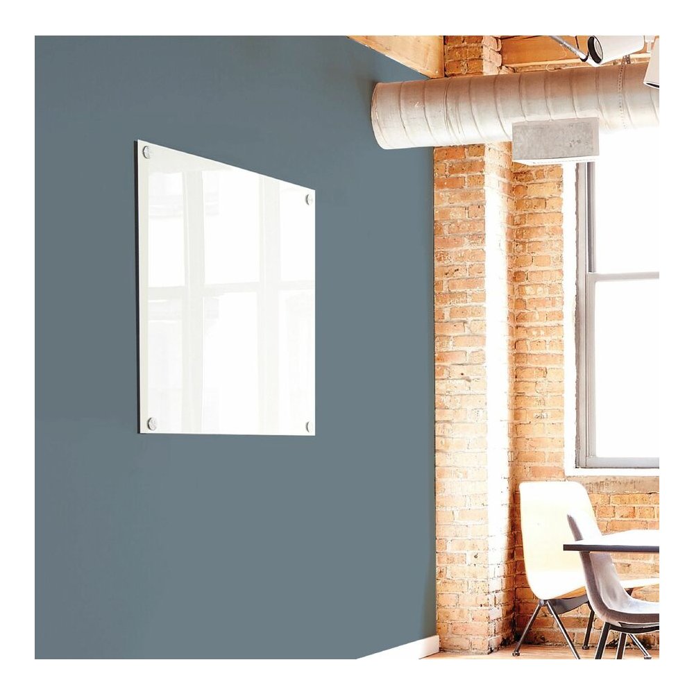 Quartet Infinity Magnetic Glass Dry-Erase Board, White, 48" x 48" - 48" (4 ft) Width x 48" (4 ft) Height - White Tempered Glass Surface - Square - Horizontal/Vertical - Magnetic - Frameless, Accessory. Picture 3