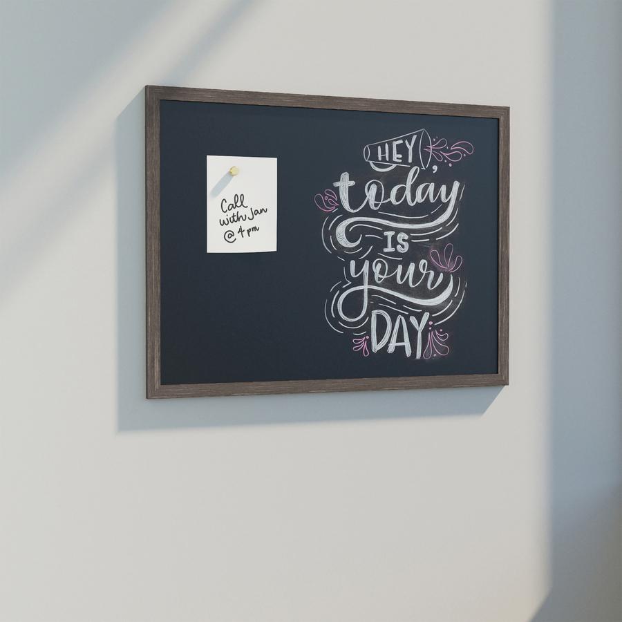 U Brands Magnetic Chalkboard - 18" (1.5 ft) Width x 24" (2 ft) Height - Decor Rustic Frame - Horizontal/Vertical - 1 Each. Picture 5