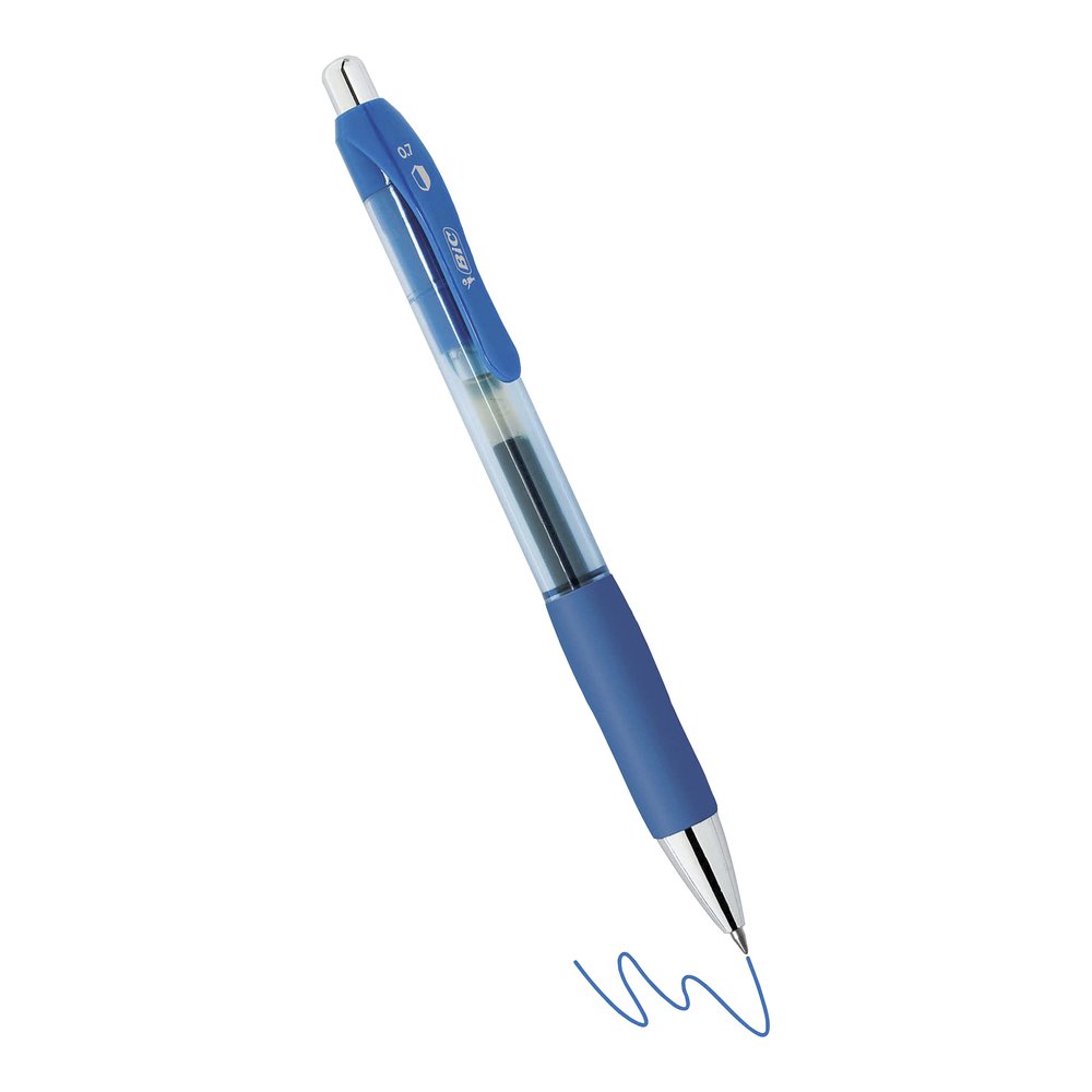 BIC PrevaGuard Gel-ocity Gel Pen - Blue Ink - Gel-based - 1 Dozen. Picture 3