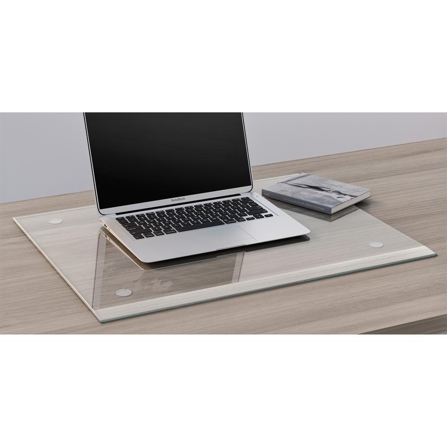 Lorell Desk Pad - Rectangular - 36" Width - Rubber - Clear. Picture 5