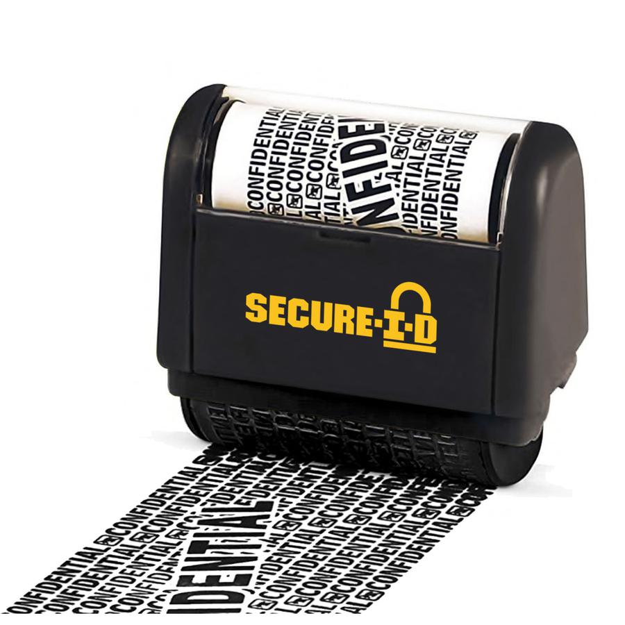 Cosco Secure-I-D Personal Security Roller Stamp - CONFIDENTIAL - 1.50" Impression Length - Black - 1 Each. Picture 2