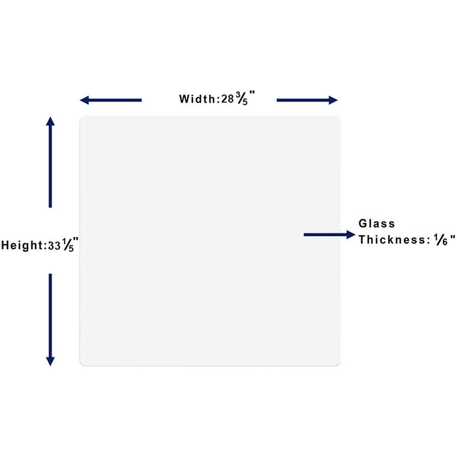 Lorell DIY Frameless Magnetic Glass Board - 36" (3 ft) Width x 30" (2.5 ft) Height - White Glass Surface - Aluminum Frame - Rectangle - Magnetic - 1 Each. Picture 4