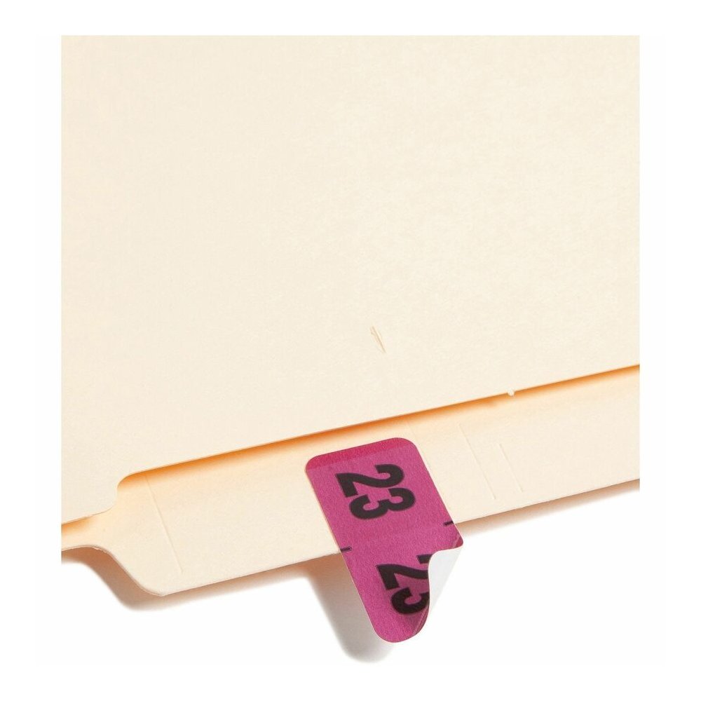 Smead ETYJ Color-Coded Year Labels - 23 - 3/4" Height x 1 1/2" Width - Rectangle - Purple - Laminated - 500 / Roll - 1 Roll. Picture 7
