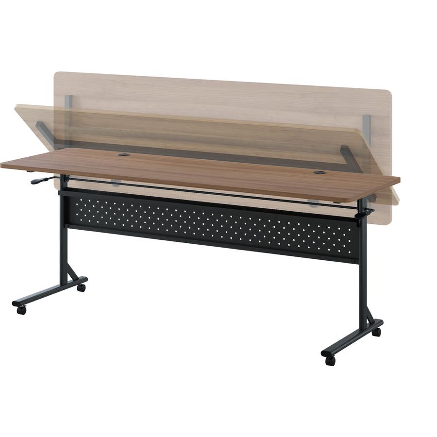 Lorell Shift 2.0 Flip and Nesting Mobile Table - Laminated Rectangle Top - 198 lb Capacity - 72" Table Top Length x 24" Table Top Width x 1" Table Top Thickness - 29.50" Height - Assembly Required - W. Picture 2