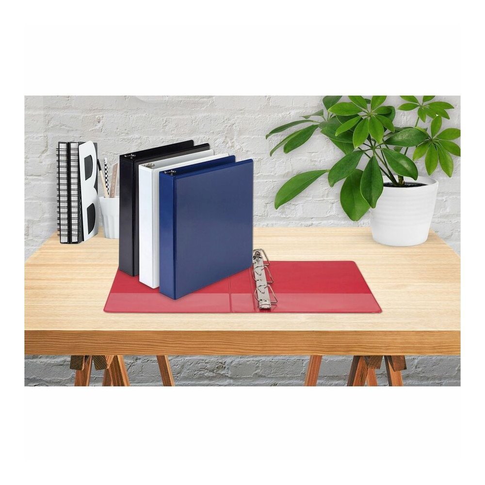 Samsill Durable View Binders - 1 1/2" Binder Capacity - Letter - 8 1/2" x 11" Sheet Size - 350 Sheet Capacity - Fastener: D-Ring - Pocket: 2, Internal - Chipboard, Polypropylene - Assorted - Recycled . Picture 4