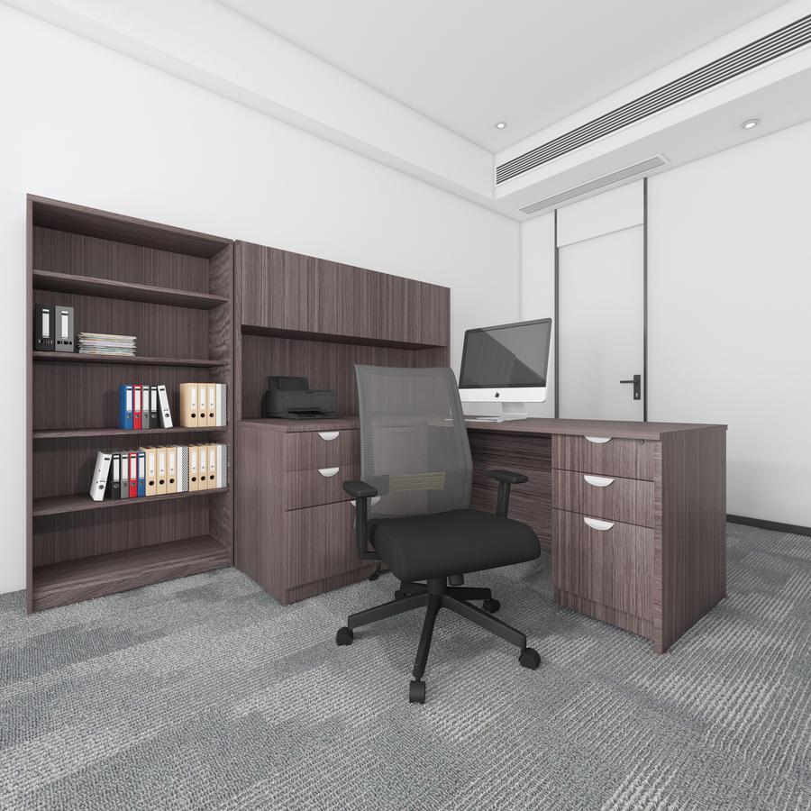 Boss Mesh Task Chair - 5-star Base - Gray, Black - Mesh - Armrest - 1 Each. Picture 2