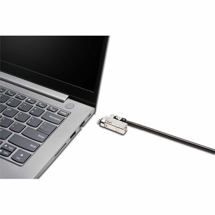 Kensington Slim NanoSaver 2.0 Keyed Laptop Lock - 6 ft Cable - Keyed Lock - Carbon Steel - For Notebook. Picture 2