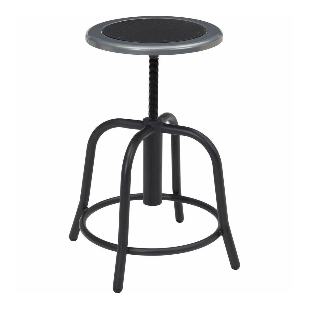 National Public Seating 6800 Series Stools - Black Seat Color - Steel, Metal Seat Material - Black Frame Color - Steel Frame Material - Curved Leg Base - Steel - 1 Each. Picture 4
