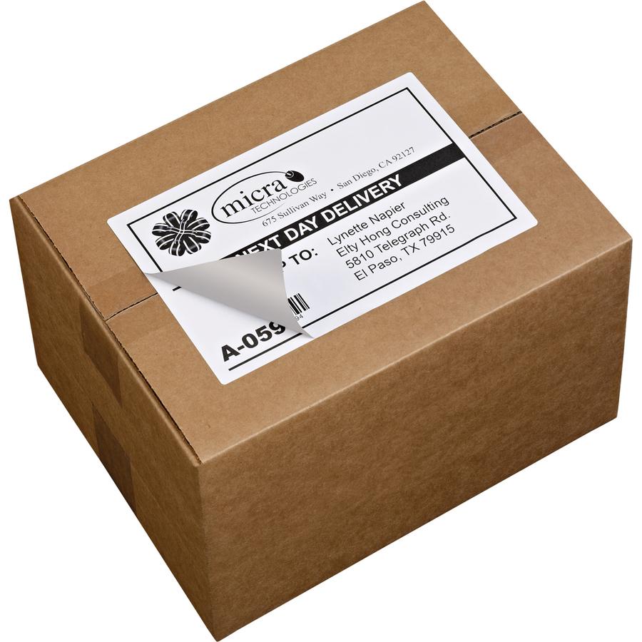 Avery&reg; Internet Shipping Labels, 5.5" x 8.5" , 200 Total (05126) - 5 1/2" Width x 8 1/2" Length - Permanent Adhesive - Rectangle - Laser - Matte - White - Paper - 2 / Sheet - 100 Total Sheets - 20. Picture 3