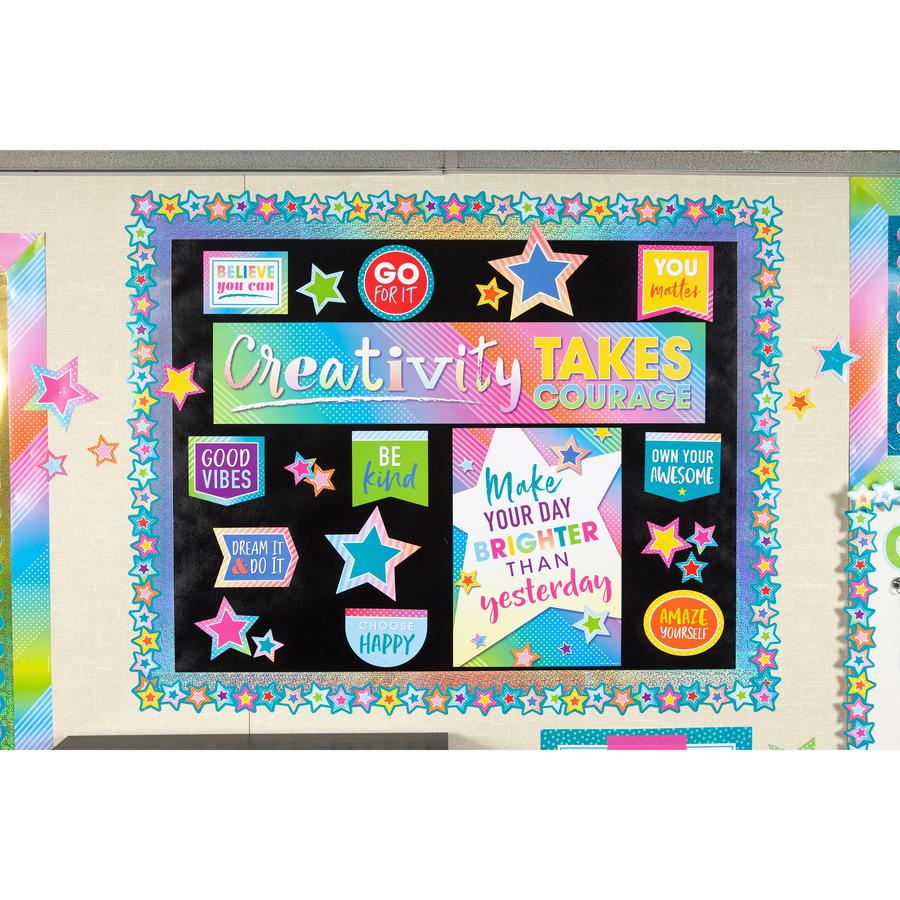 Teacher Created Resources Bulletin Board Roll - Bulletin Board, Poster, Student - 12 ft Height x 48" Width - Black - Fabric - 1 Roll. Picture 2