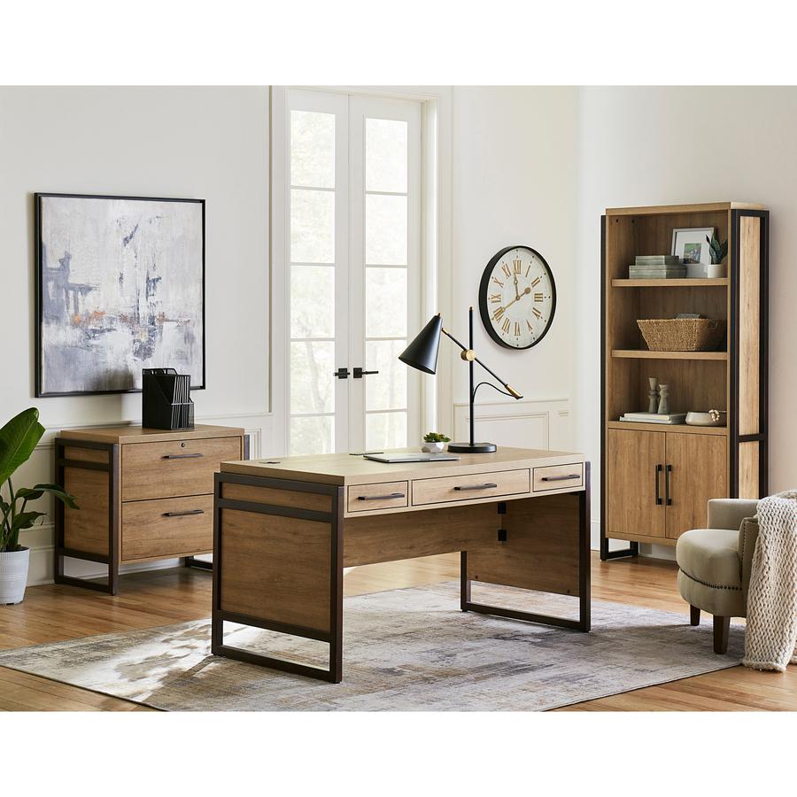 Mason Wood Laminate Bookcase With Doors. Picture 2