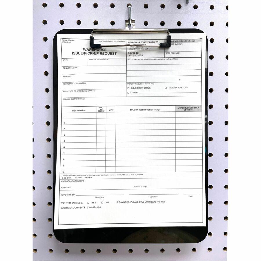 Officemate Magnetic Clipboard - Plastic - Black - 1 Each. Picture 2