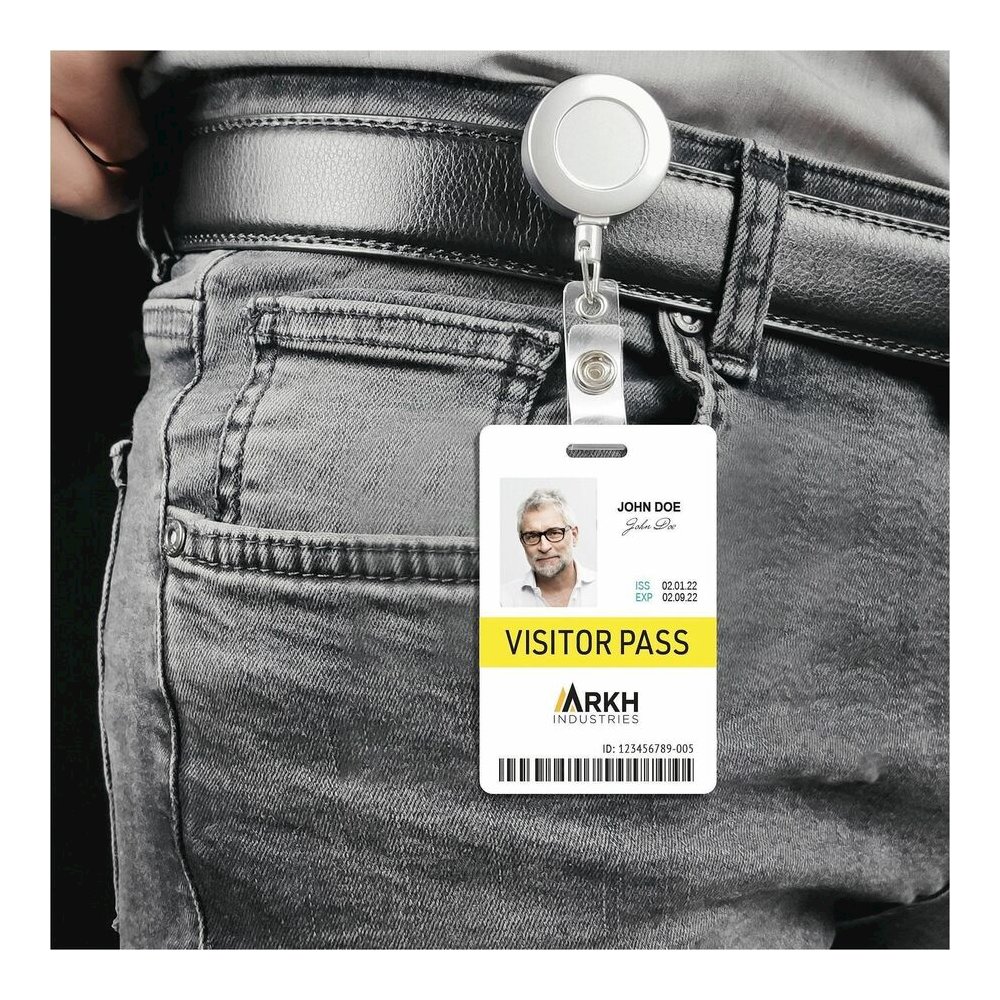 Avery&reg; Name Badge - Print/Message - "Vertical, Portrait - 2.1" Width x 3.4" Height - Rectangular Shape - Double Sided - Durable, Hand Writable, Printable, Water Resistant, Chemical Resistant, Abra. Picture 8