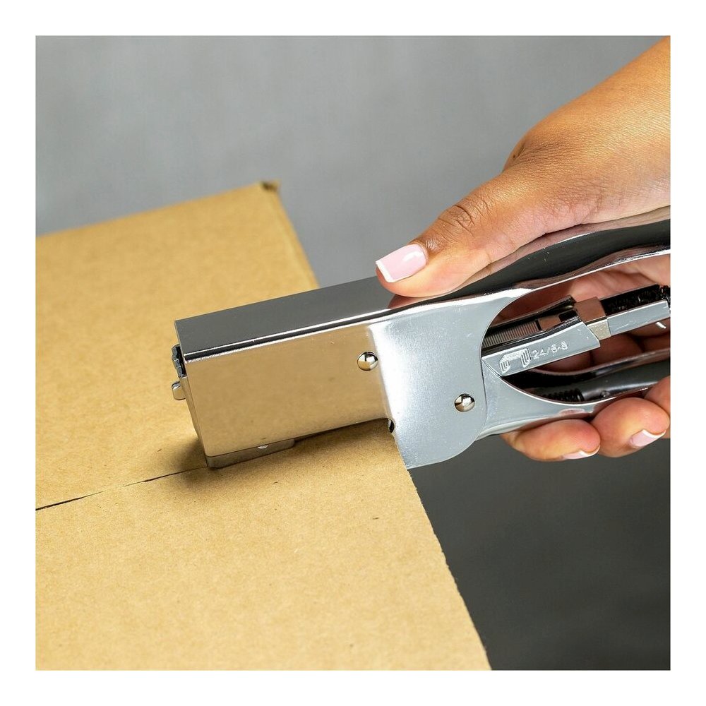Officemate Plier Stapler - Staple Size: 0.25" , 0.31" - Rear Loading - Silver - Metal - 1 Each. Picture 6