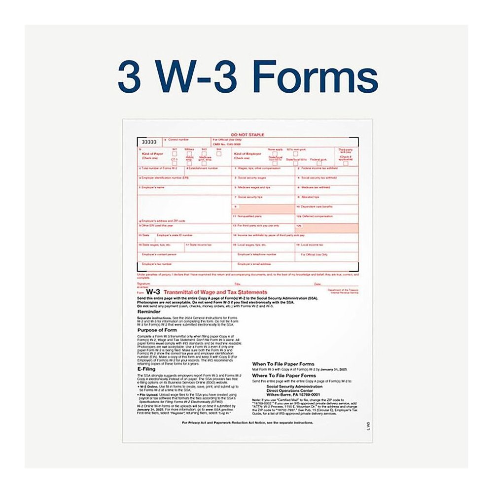 TOPS W2 Laser Forms 6-part Tax Kit - 6 Part - Carbonless Copy - 8" x 5.50" Form Size - Letter - White Sheet(s) - 1 Pack. Picture 10
