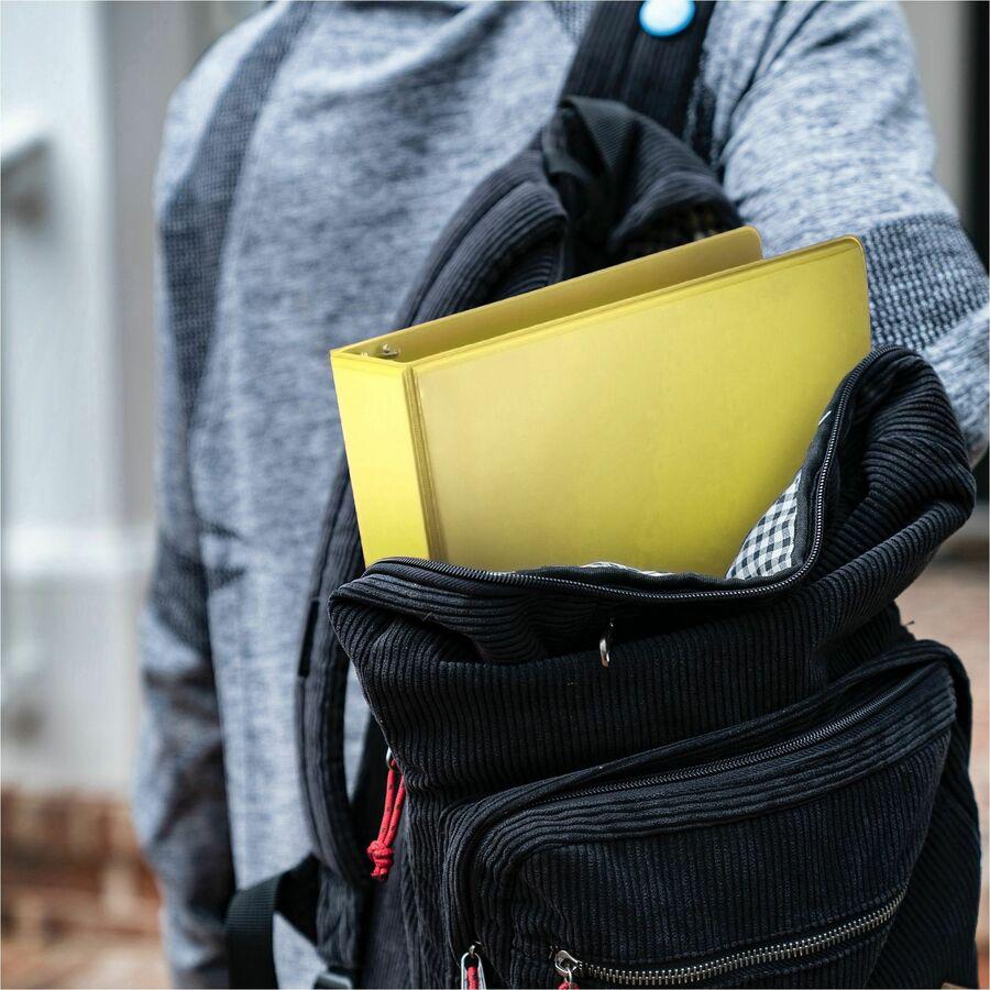 Samsill Durable Three-Ring View Binder - 3" Binder Capacity - 625 Sheet Capacity - 3 Ring - Fastener: D-Ring - Pocket: 2, Internal - Polypropylene, Chipboard - Yellow - Recycled - Durable, PVC-free, I. Picture 2
