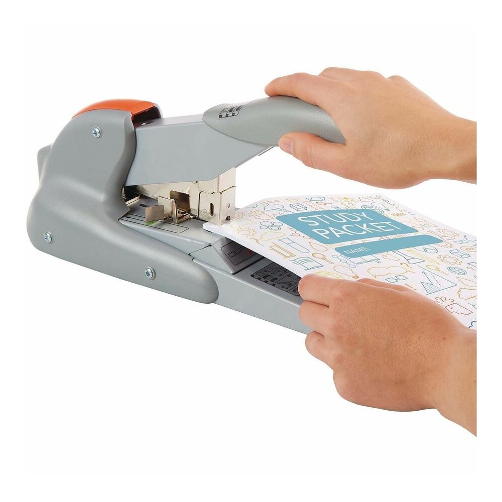Rapid DUAX Heavy Duty Stapler - Staples Upto 170 Sheet - Holds Upto 400 Staple - Silver, Orange - Metal - 1 Each. Picture 6