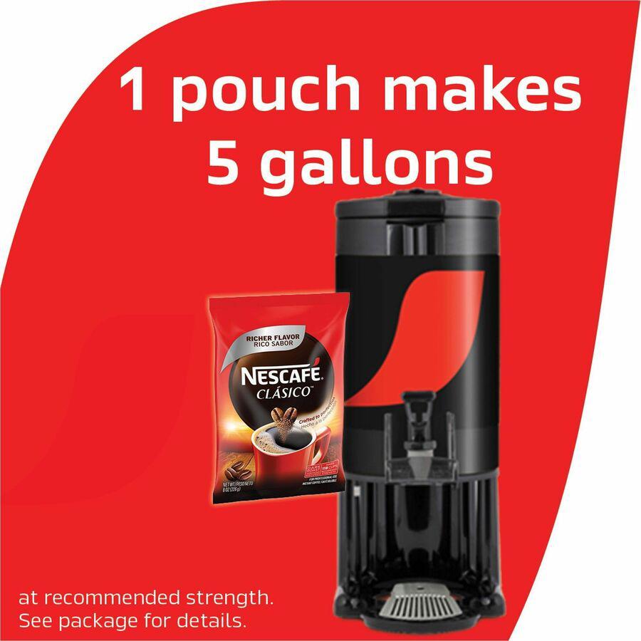 Nescafe Clasico Dark Roast Instant Coffee - Dark - 128 oz - 12 / Carton. Picture 2
