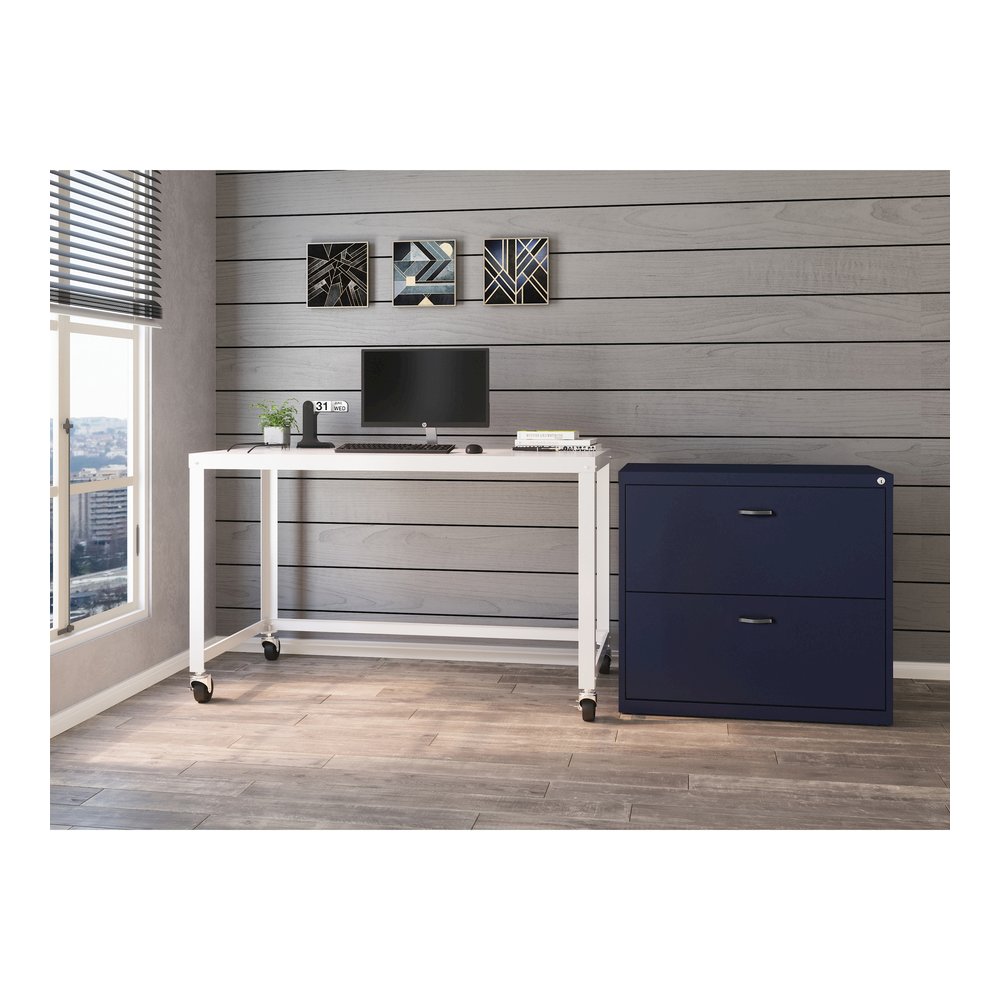 NuSparc 2-Drawer Lateral File - 30" Width x 17.6" Depth x 27.7" Height - 2 x Drawer(s) for File - Letter - Lateral - Interlocking, Anti-tip, Ball Bearing Slide, Ball-bearing Suspension, Removable Lock. Picture 6