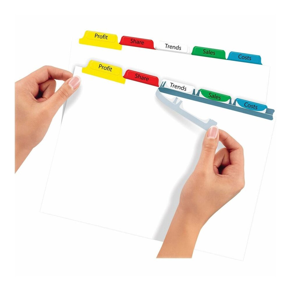 Avery&reg; Index Maker Index Divider - 8 x Divider(s) - Print-on Tab(s) - 8 - 8 Tab(s)/Set - 8.5" Divider Width x 11" Divider Length - A4 - 8.50" Width x 11" Length - 3 Hole Punched - White Paper Divi. Picture 3