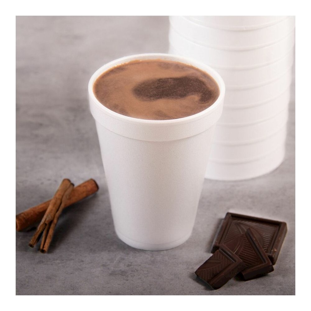 Dart J Cup 12 oz Insulated Foam Cups - 12 fl oz - White - Foam - Coffee, Soft Drink, Hot Cider, Hot Chocolate, Juice, Cappuccino, Tea, Cold Drink - 25/Bag - 40 / Carton. Picture 6