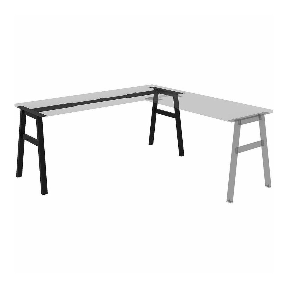 Lorell Table Base - Powder Coated A-shaped, Black Base - 28.50" Height x 71.60" Width x 23.20" Depth - Metal Base Material - 1 Each. Picture 7