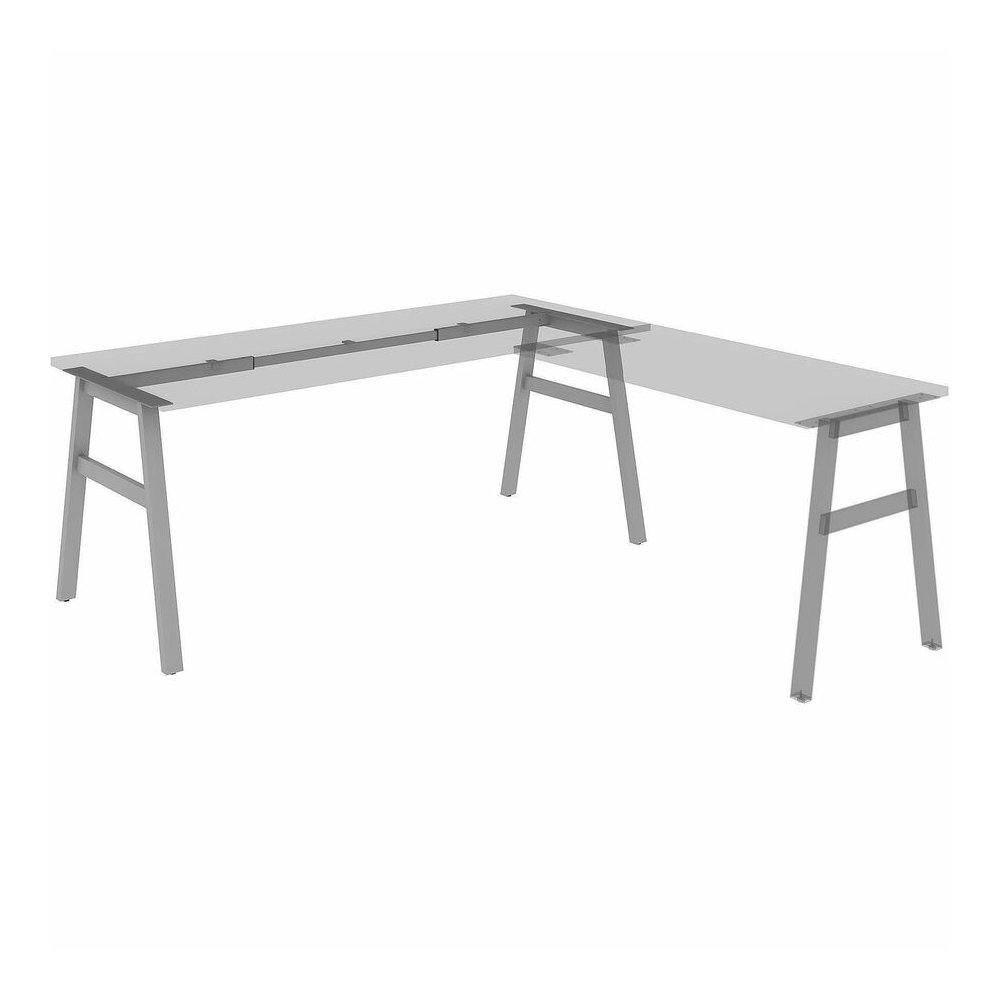 Lorell Table Base - Powder Coated A-shaped, Silver Base - 28.50" Height x 71.60" Width x 29.10" Depth - Metal Base Material - 1 Each. Picture 7