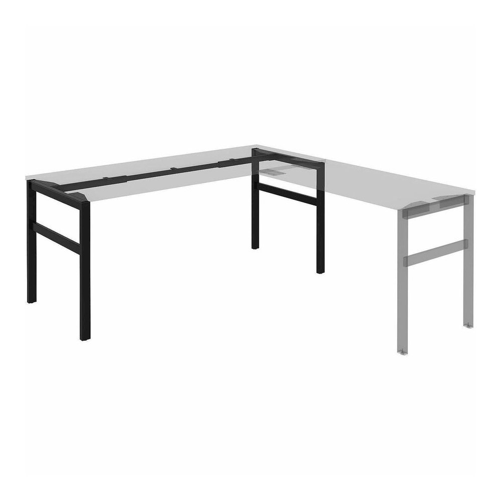 Lorell Table Base - Powder Coated H-shaped, Black Base - 28.50" Height x 71.60" Width x 29.10" Depth - Metal Base Material - 1 Each. Picture 7