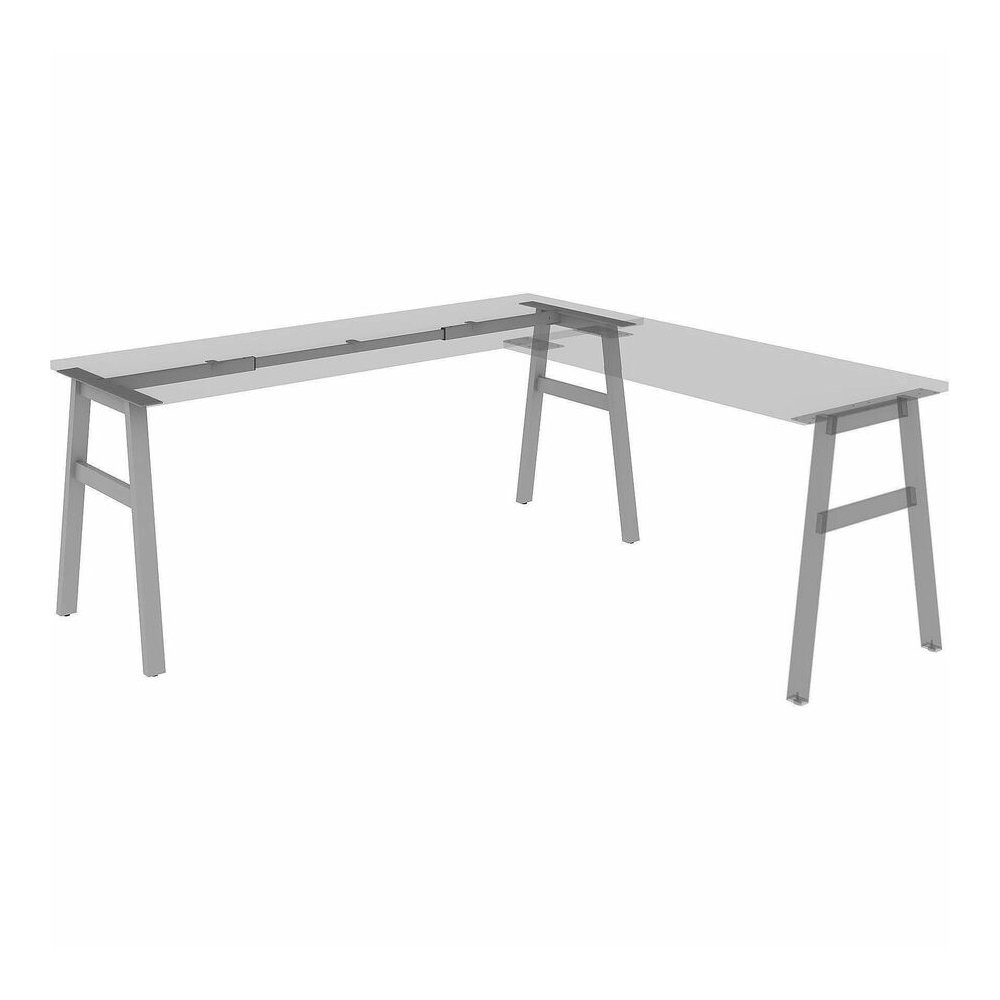 Lorell Table Base - Powder Coated A-shaped, Silver Base - 28.50" Height x 71.60" Width x 23.20" Depth - Metal Base Material - 1 Each. Picture 7