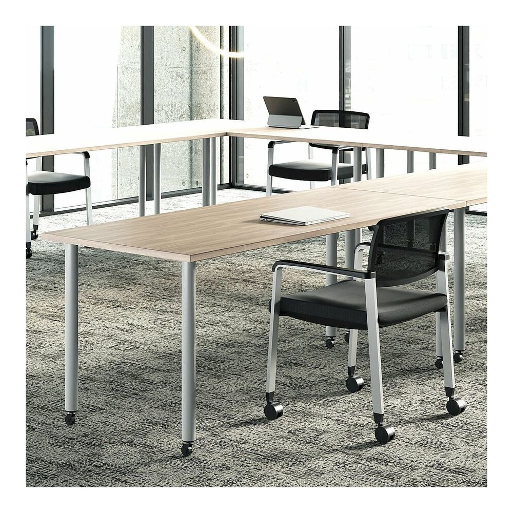 Lorell Multi-Purpose Tabletop - Laminated Rectangle Top - 30" Table Top Width x 72" Table Top Depth x 1" Table Top Thickness - Training, Multipurpose - Assembly Required - Modern Elm - Particleboard T. Picture 7