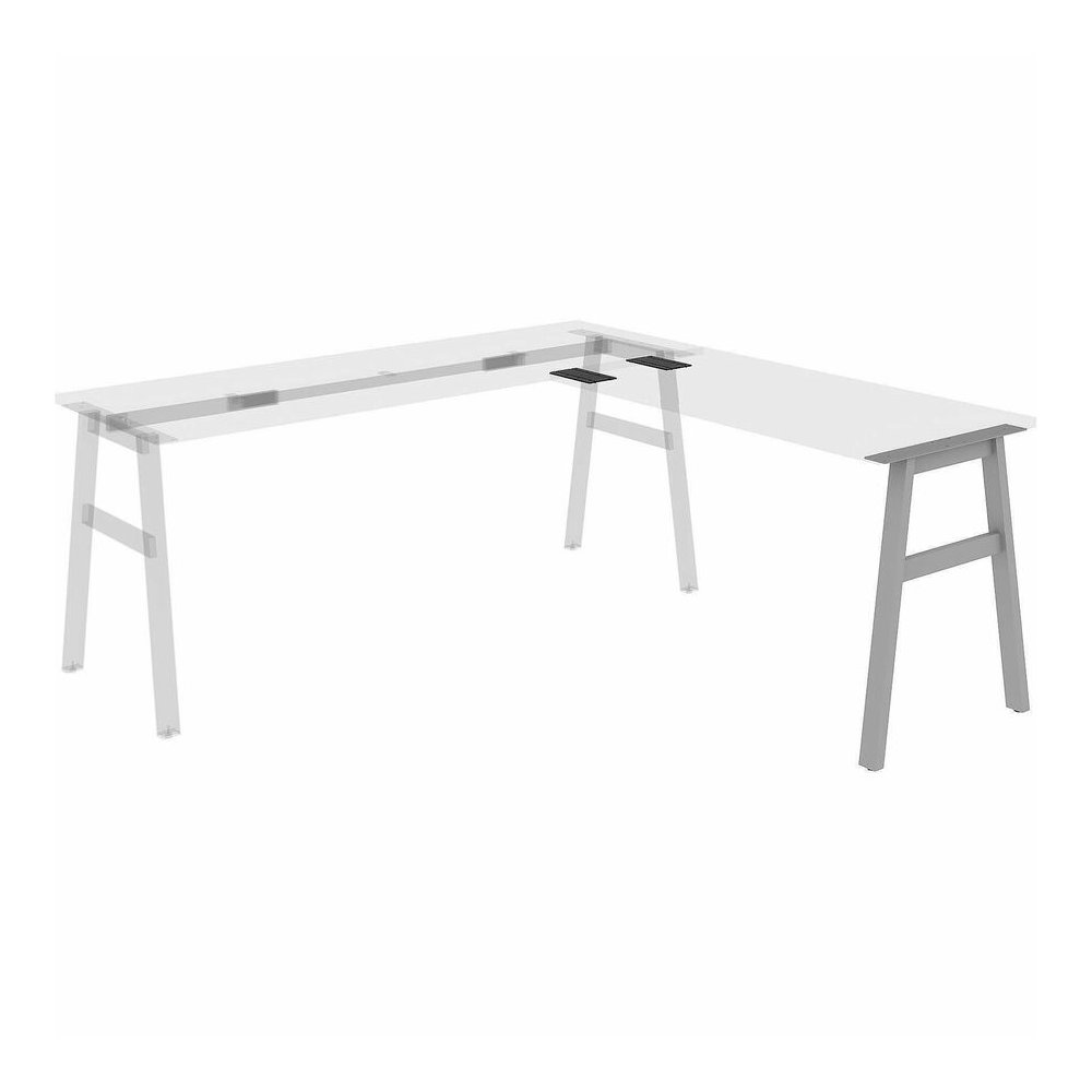 Lorell Adjustable Table Leg Bases & Returns - Assembly Required - Silver - 1 / Each. Picture 8