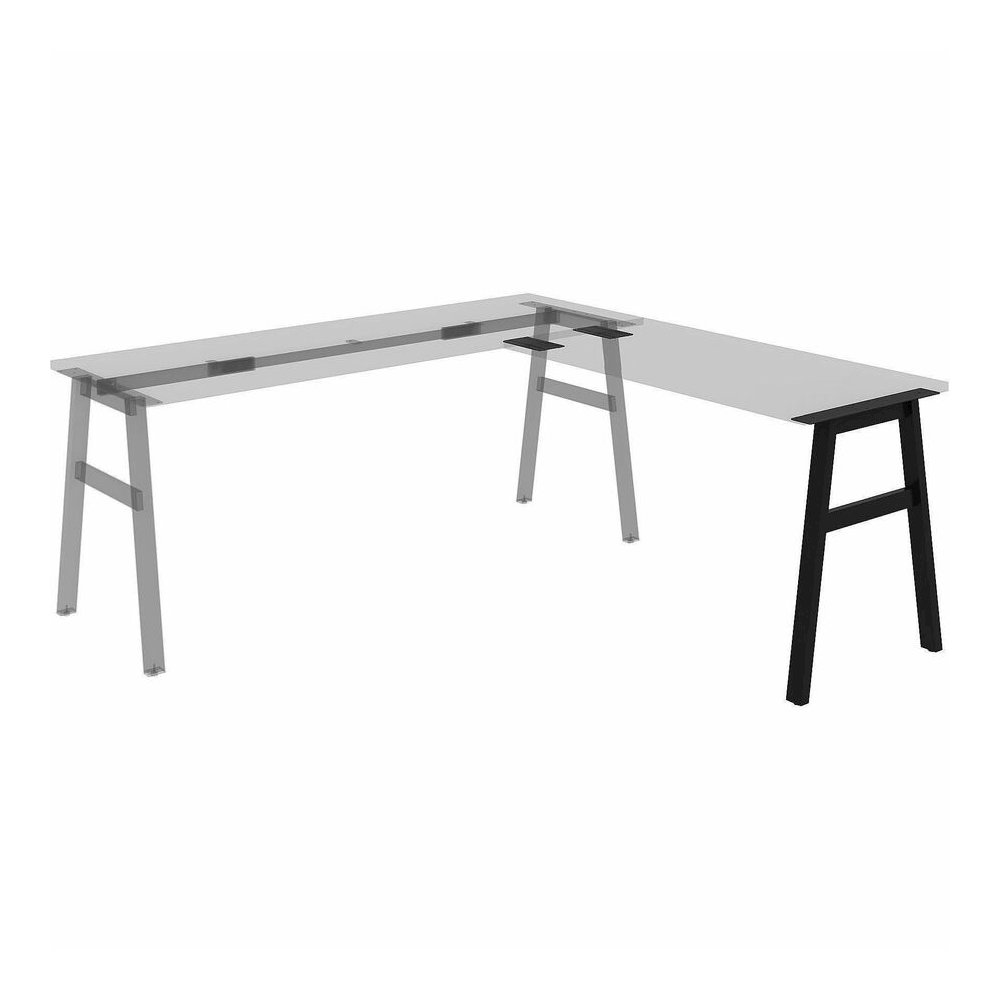 Lorell Adjustable Table Leg Bases & Returns - Assembly Required - Black - 1 / Each. Picture 8