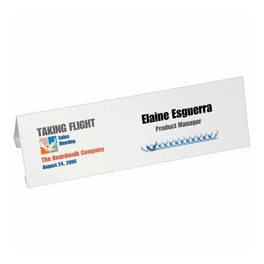 Avery&reg; Tent Cards, 3.5" x 11" , Embossed Border, 50ct (5309) - 97 Brightness - 3 1/2" x 11" - 65 lb Basis Weight - 176 g/m² Grammage - Matte - Perforated, Heavyweight, Rounded Corner, Smudge-. Picture 4