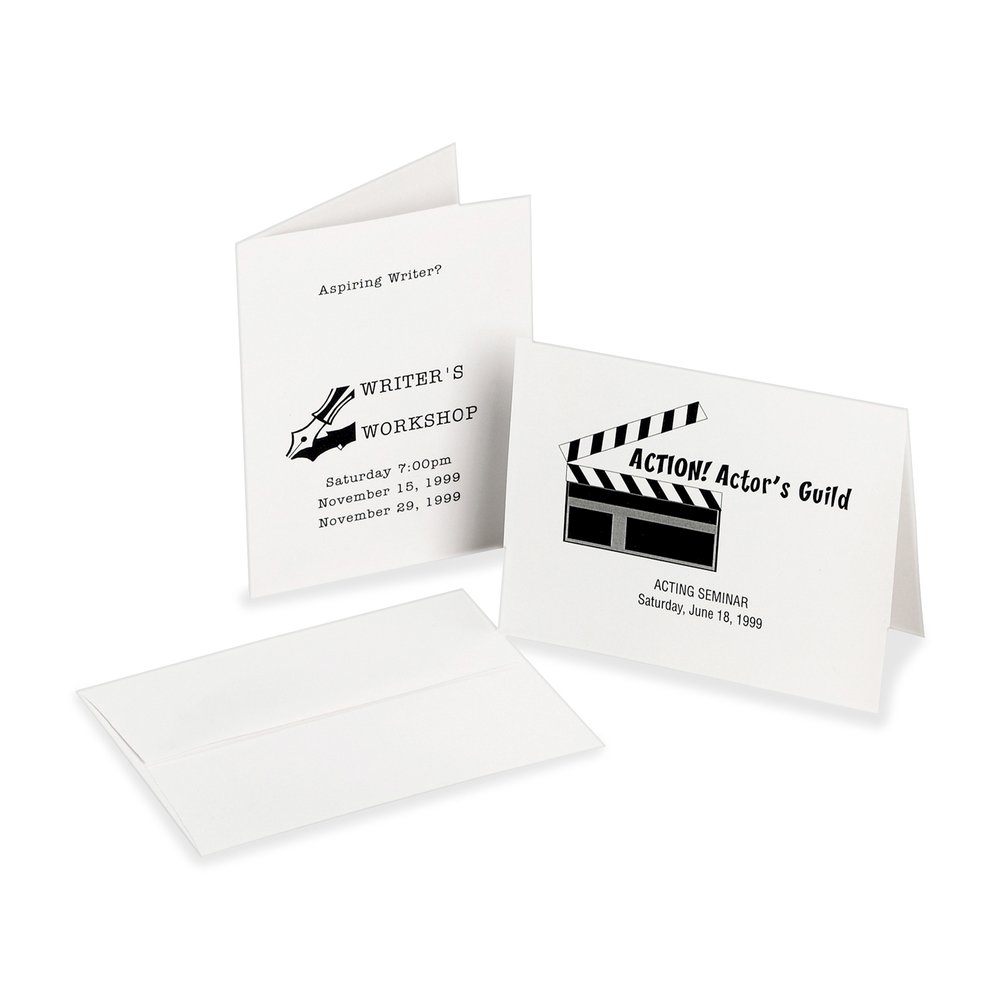 Avery&reg; Printable Note Cards, Two-Sided Printing, 4-1/4" x 5-1/2" , 60 Cards (5315) - 97 Brightness - 4 1/4" x 5 1/2" - 1 / Box - Perforated, Heavyweight, Rounded Corner, Jam-free, Smudge-free - Wh. Picture 2