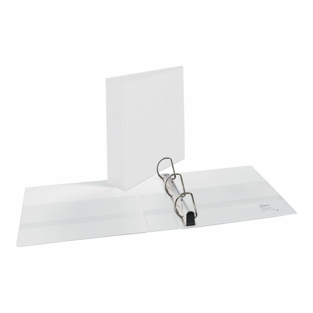 Avery&reg; Heavy-duty Nonstick View Binder - 2" Binder Capacity - Letter - 8 1/2" x 11" Sheet Size - 500 Sheet Capacity - 3 Ring - Fastener: Slant D-Ring - Pocket: 4, Internal - Poly - White - Recycle. Picture 3