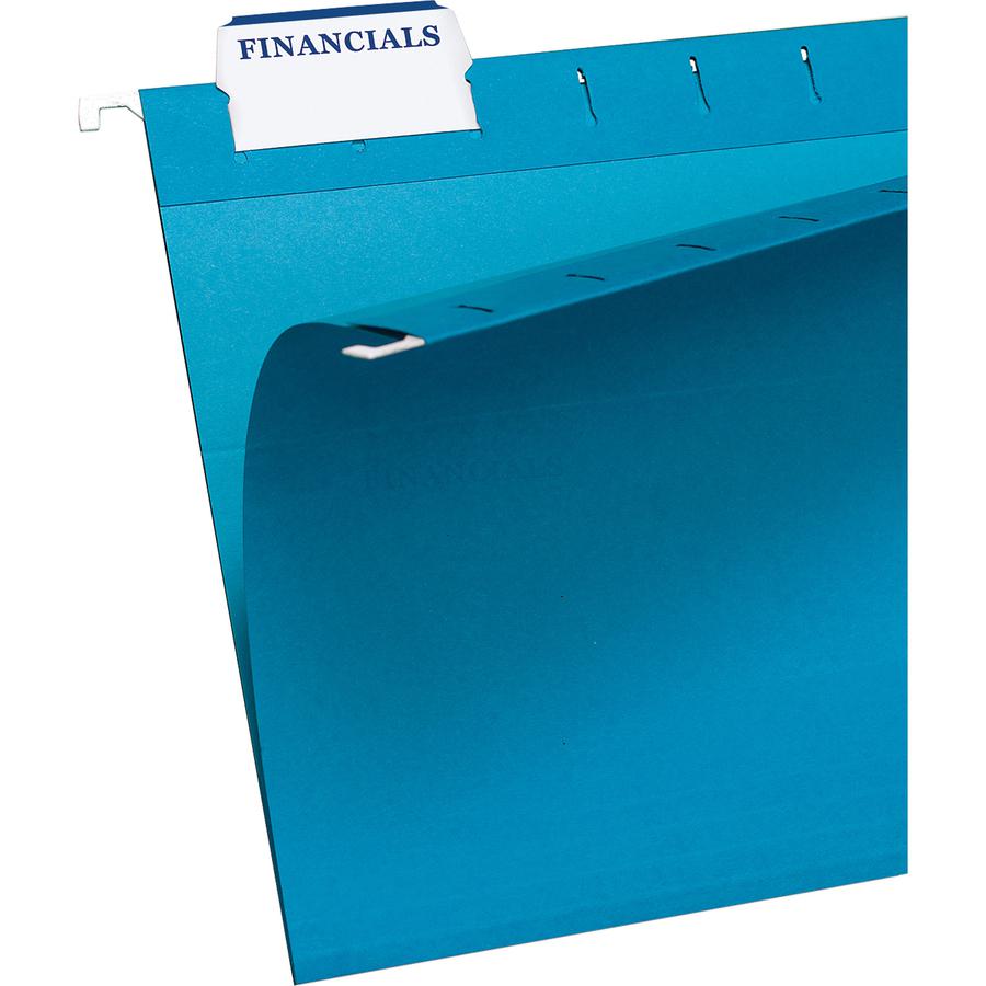 Avery&reg; Print/Write On Hanging File Tabs - 1/5 - Letter - 8.50" Width x 11" Length - Permanent - Matte White Film Tab(s) - 90 / Pack. Picture 2