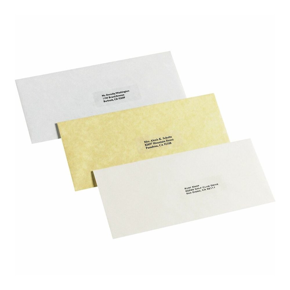 Avery&reg; Easy Peel Return Address Labels - 1" Width x 2 5/8" Length - Permanent Adhesive - Rectangle - Laser - Matte - Clear - Film - 30 / Sheet - 25 Total Sheets - 750 Total Label(s) - 750 / Box. Picture 3