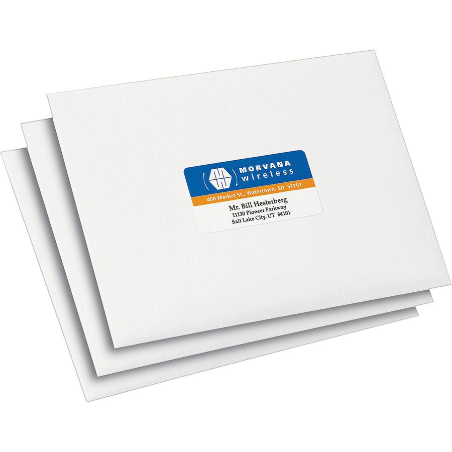 Avery&reg; Print-to-the-Edge Shipping Labels - 1 1/4" Width x 2 3/8" Length - Permanent Adhesive - Rectangle - Laser, Inkjet - Matte - White - Paper - 18 / Sheet - 25 Total Sheets - 450 Total Label(s). Picture 2