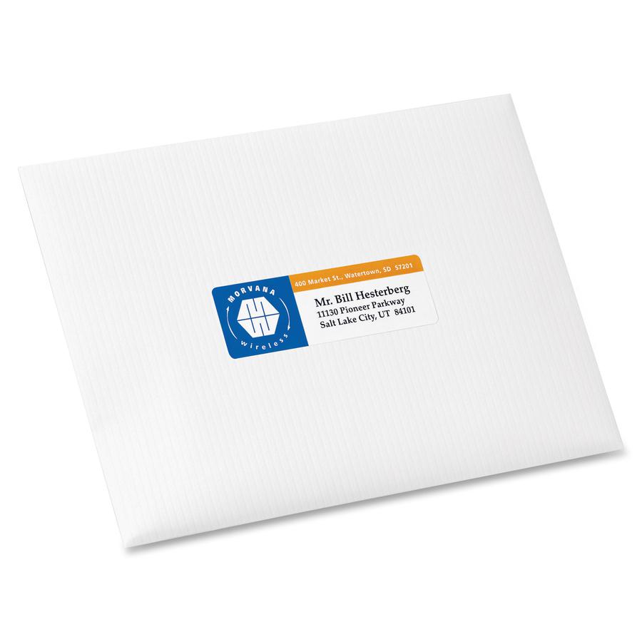 Avery&reg; Print to the Edge Shipping Label 1-1/4"x3-3/4" 300 Labels (6879) - 1 1/4" Width x 3 3/4" Length - Permanent Adhesive - Rectangle - Laser, Inkjet - Matte - White - Paper - 12 / Sheet - 25 To. Picture 3