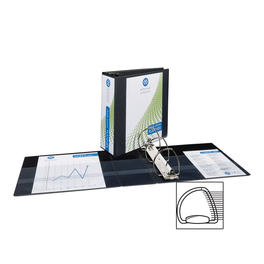 Avery&reg; Durable View Binder - EZD Rings - 4" Binder Capacity - Letter - 8 1/2" x 11" Sheet Size - 780 Sheet Capacity - 3 Ring - Fastener: D-Ring - Pocket: 4, Internal - Poly - Black - Recycled - Ea. Picture 2