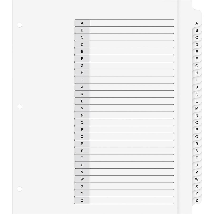 Avery&reg; Ready Index Binder Dividers - Customizable Table of Contents - 31 x Divider(s) - Printed Tab(s) - Digit - 1-31 - 31 Tab(s)/Set - 8.5" Divider Width x 11" Divider Length - Letter - 3 Hole Pu. Picture 2
