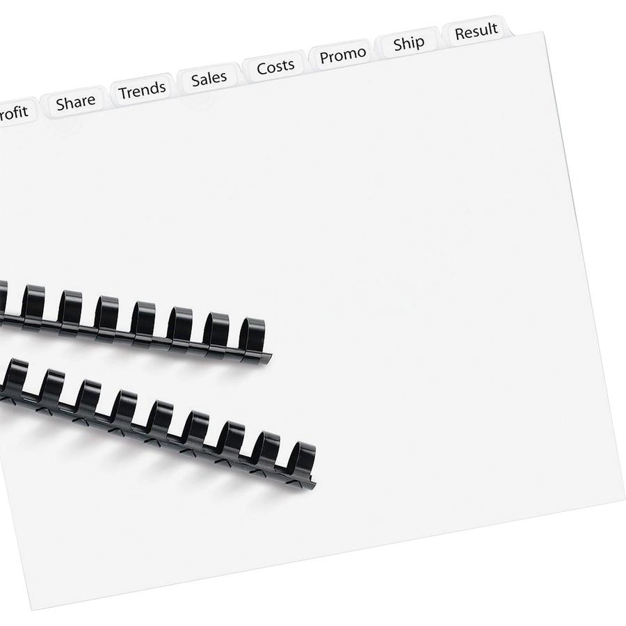 Avery&reg; Print & Apply Label Unpunched Dividers - Index Maker Easy Apply Label Strip - 40 x Divider(s) - 8 Blank Tab(s) - 8 Tab(s)/Set - 8.5" Divider Width x 11" Divider Length - Letter - White Pape. Picture 3
