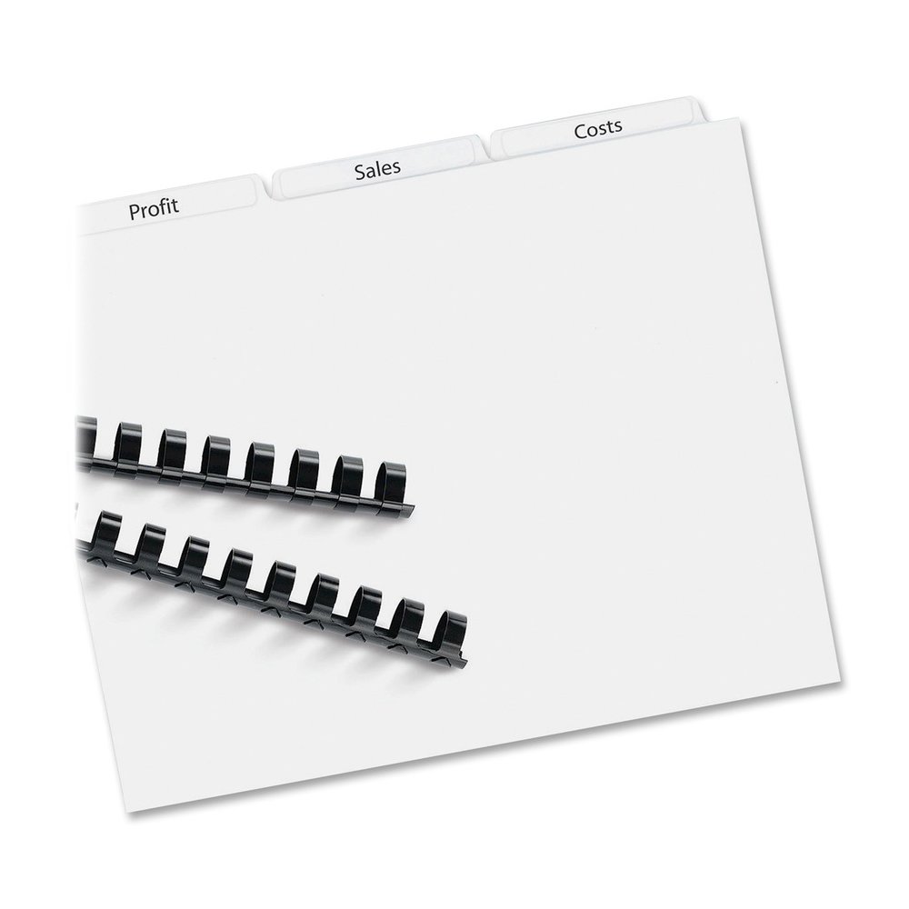 Avery&reg; Print & Apply Label Unpunched Dividers - Index Maker Easy Apply Label Strip - 75 x Divider(s) - 3 Blank Tab(s) - 3 Tab(s)/Set - 8.5" Divider Width x 11" Divider Length - Letter - White Pape. Picture 5