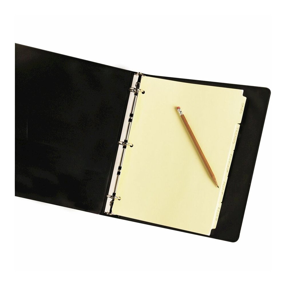 Avery&reg; Plain Tab Write-On Dividers - 5 x Divider(s) - Write-on Tab(s) - 5 Tab(s)/Set - 8.5" Divider Width x 11" Divider Length - Letter - Paper Divider - Buff Tab(s) - 30% Recycled - Reinforced, N. Picture 2