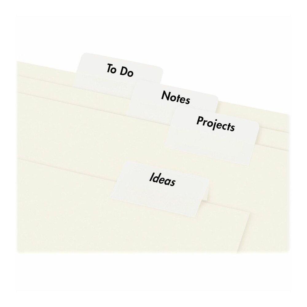 Avery&reg; Printable Repositionable Tabs - 96 Tab(s) - 1.25" Tab Width - Permanent - Paper Divider - White Paper Tab(s) - Permanent Adhesive, Printable, Repositionable, Durable, Customizable, Double-s. Picture 4