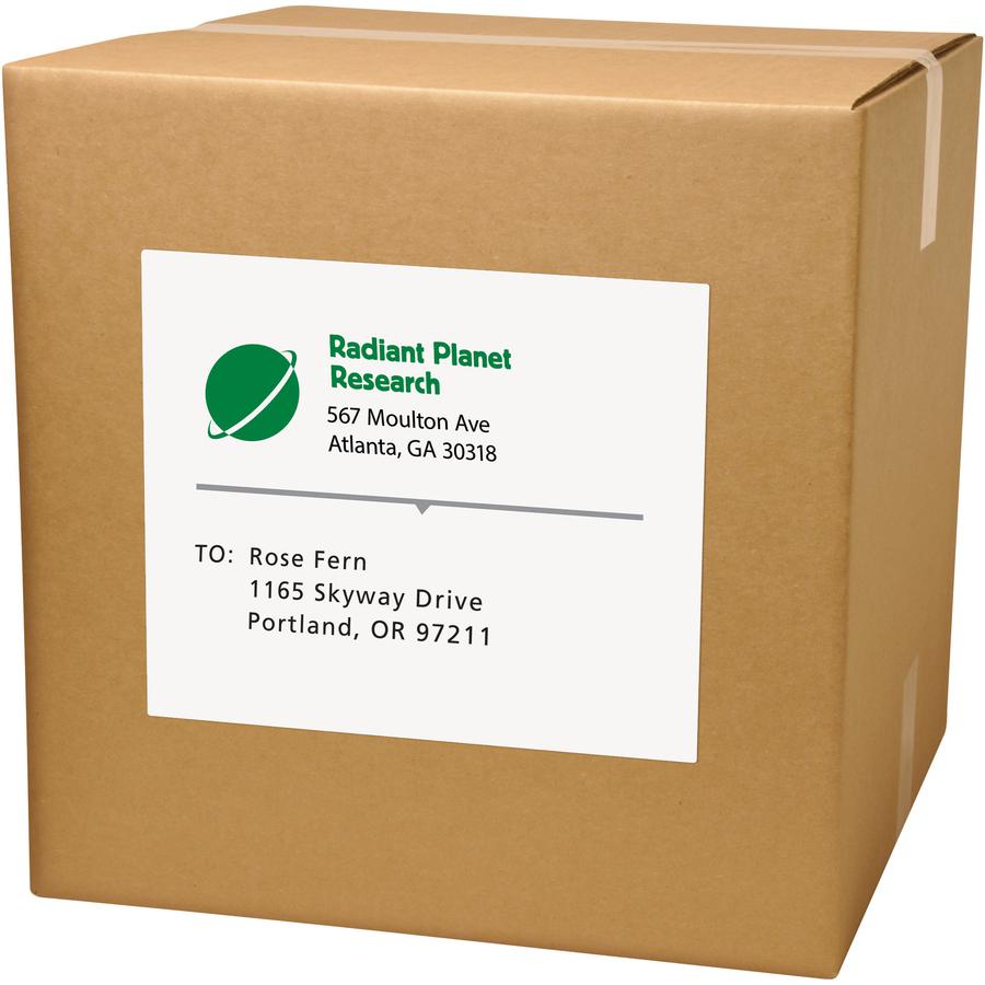 PRES-a-ply Labels - 8 1/2" Width x 11" Length - Permanent Adhesive - Rectangle - Laser, Inkjet - White - 1 Box. Picture 2